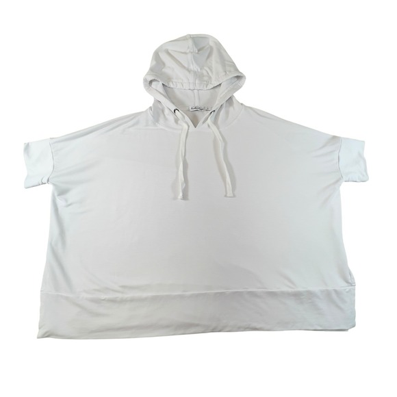 Another Love Oversized Cropped Hoodie White Small Keyhole Sides Short Fitted Slv - Picture 8 of 8